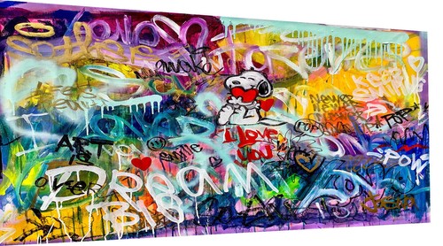 Leinwand bilder pop art - leinwand, snoopy